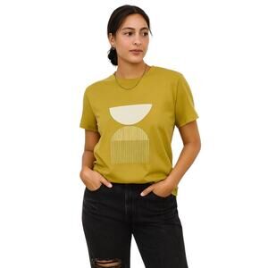 Böhme NWT Abstract Geo Stack Graphic Tee | Chartreuse Green M